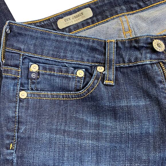 AG Adriano Goldschmied 27/28 The Jessie Curvy Boot Fit Low Rise Jeans Dark Wash - Picture 10 of 16